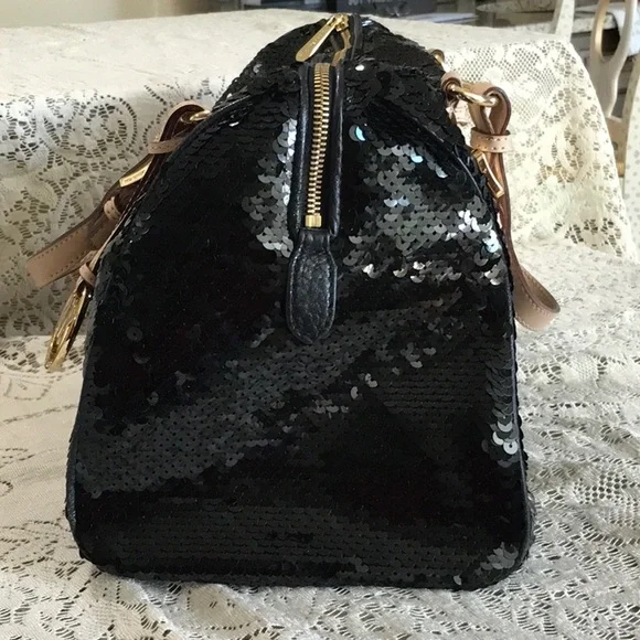 Michael Kors Black Sequin Tote Bag - Picture 4 of 8
